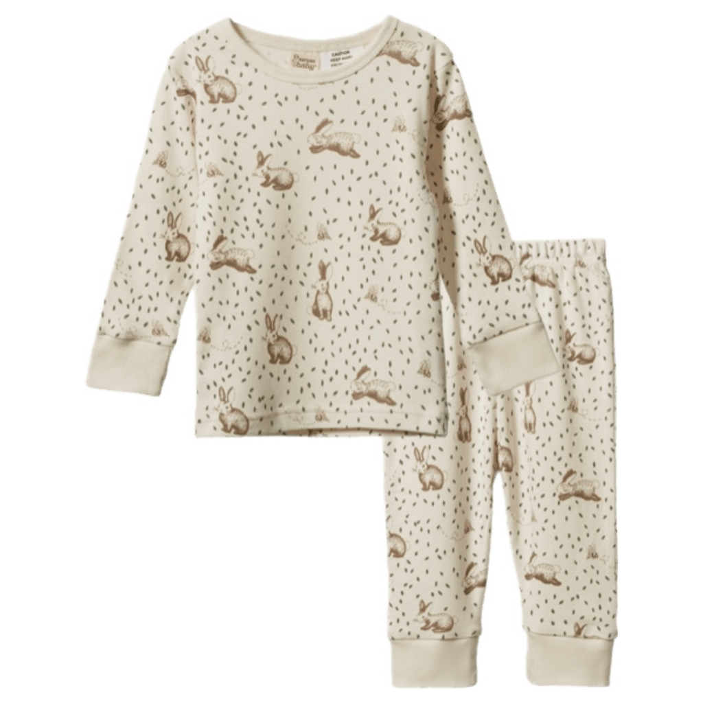 Nature Baby 1 Year to 5 Years 1Y Long Sleeve Pyjama Set - Rabbitty