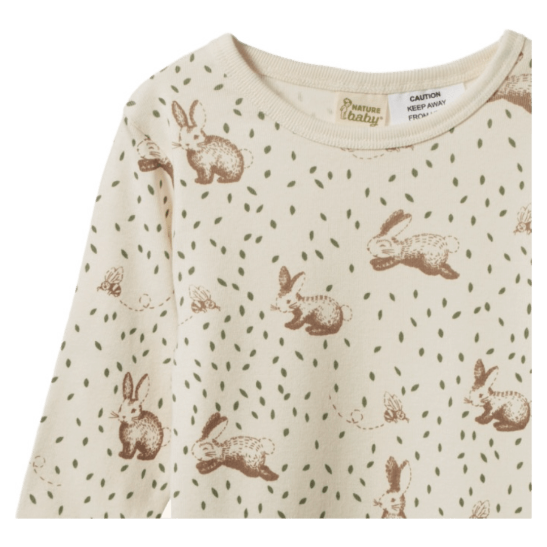 Nature Baby 1 Year to 5 Years Long Sleeve Pyjama Set - Rabbitty