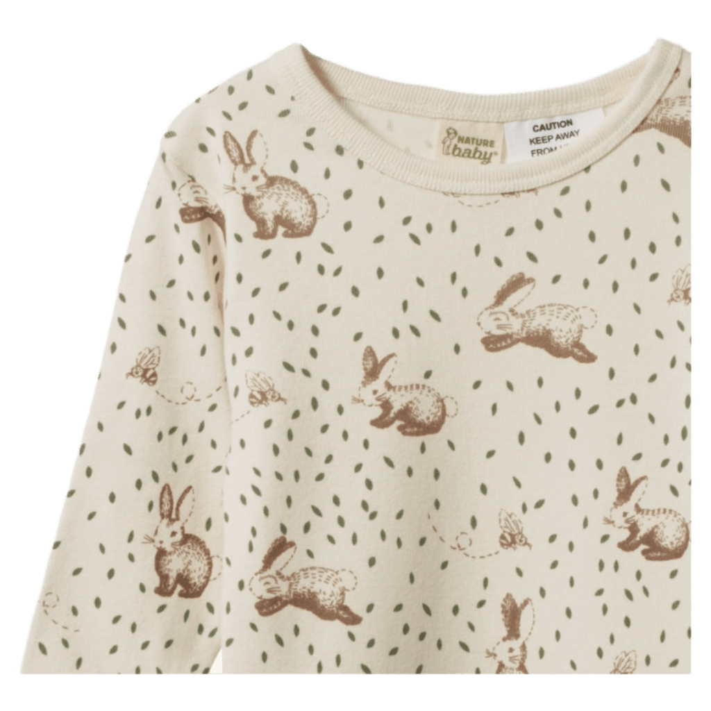 Nature Baby 1 Year to 5 Years Long Sleeve Pyjama Set - Rabbitty