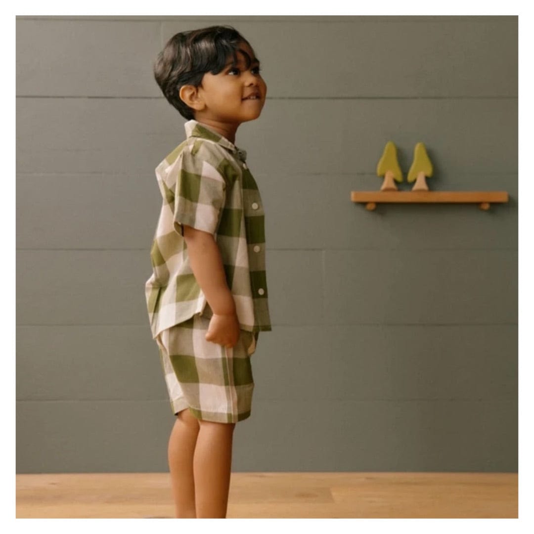 Nature Baby 1 Year to 5 Years Rafferty Shorts - Jungle Check