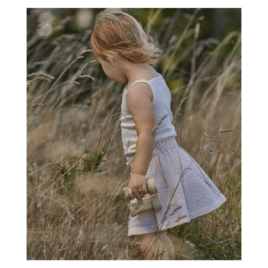 Nature Baby 2 Years to 5 Years Orchard Skirt Seersucker - Golden Stripe