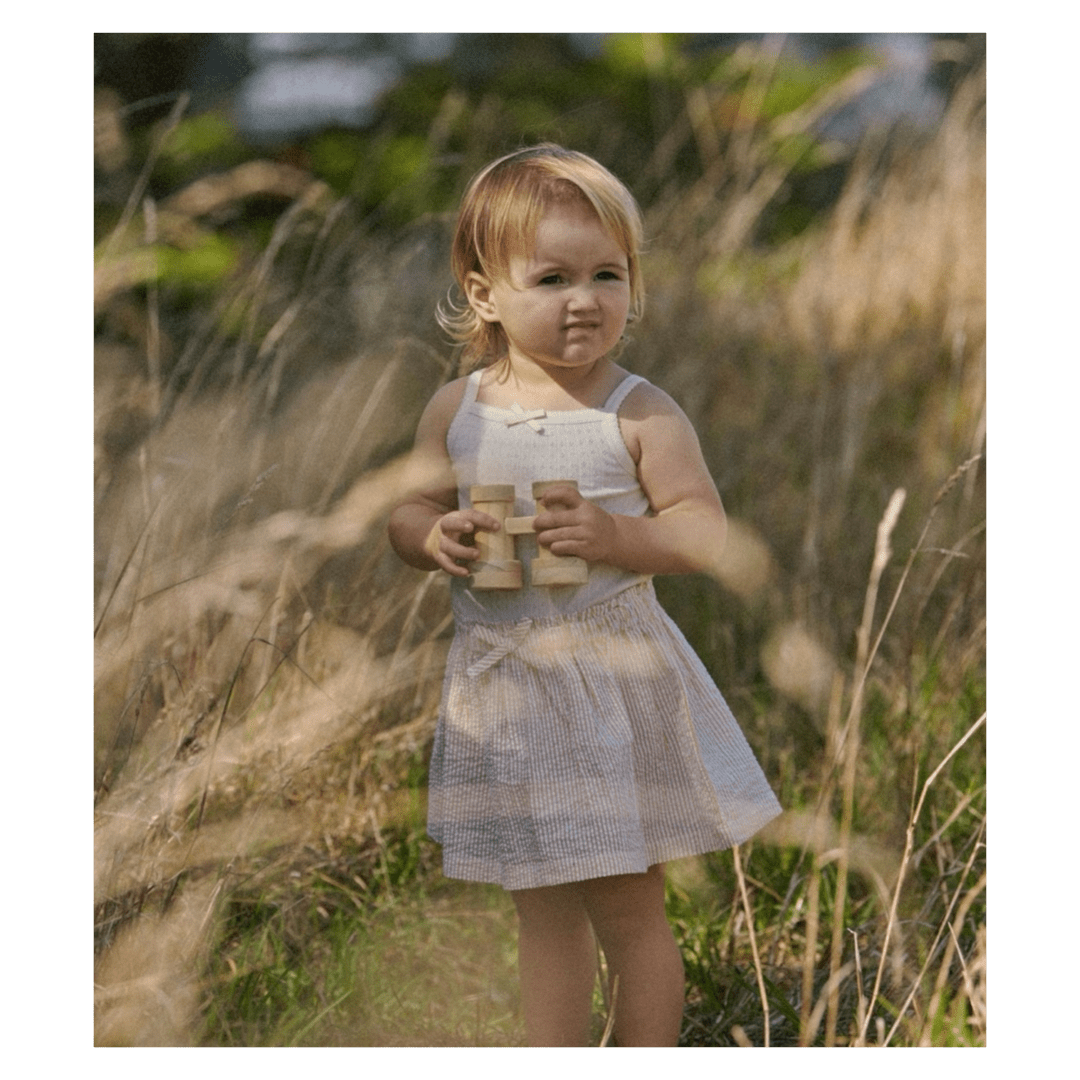 Nature Baby 2 Years to 5 Years Orchard Skirt Seersucker - Golden Stripe