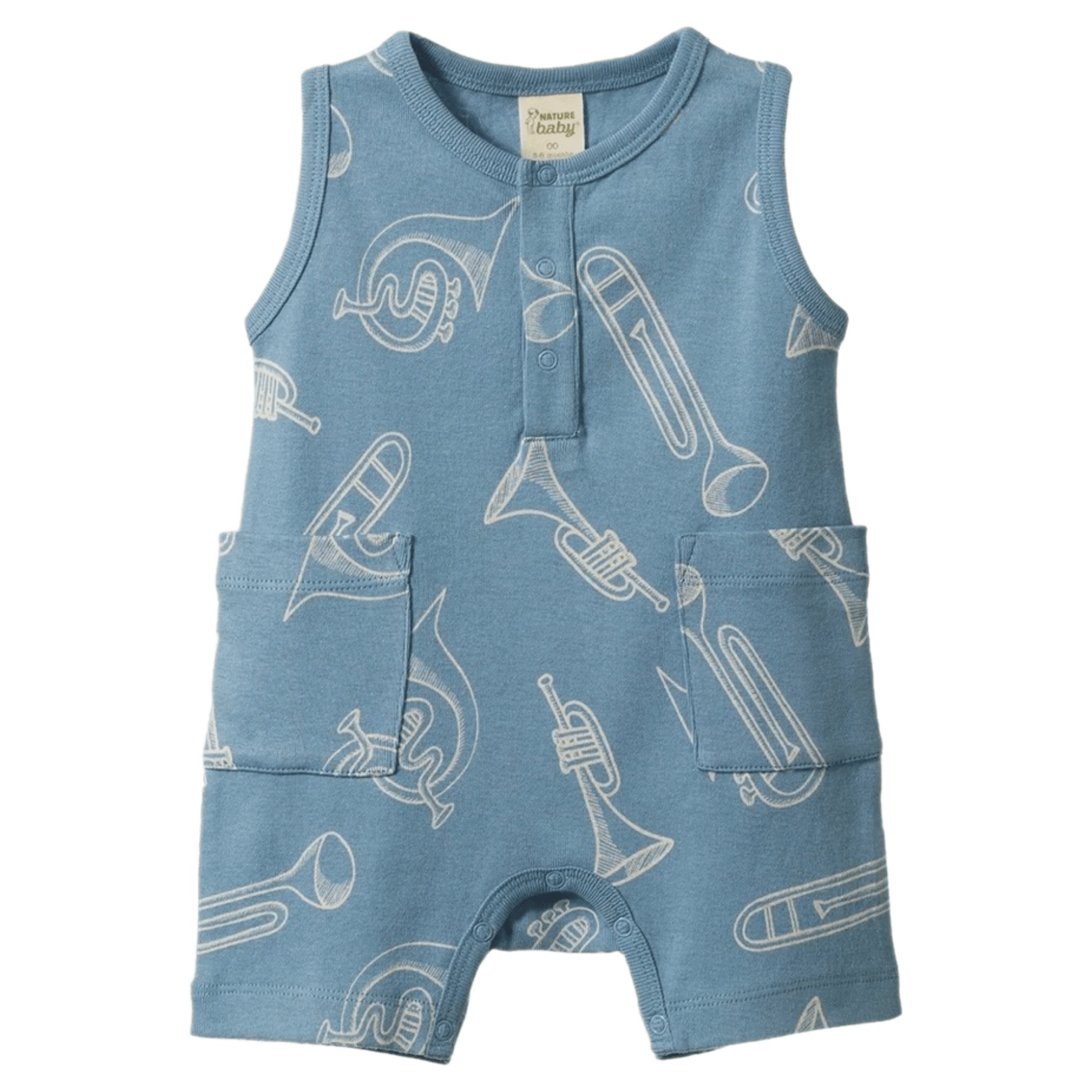 Nature Baby 3-6 Months to 1 Year 3-6M Camper Suit - Jazz