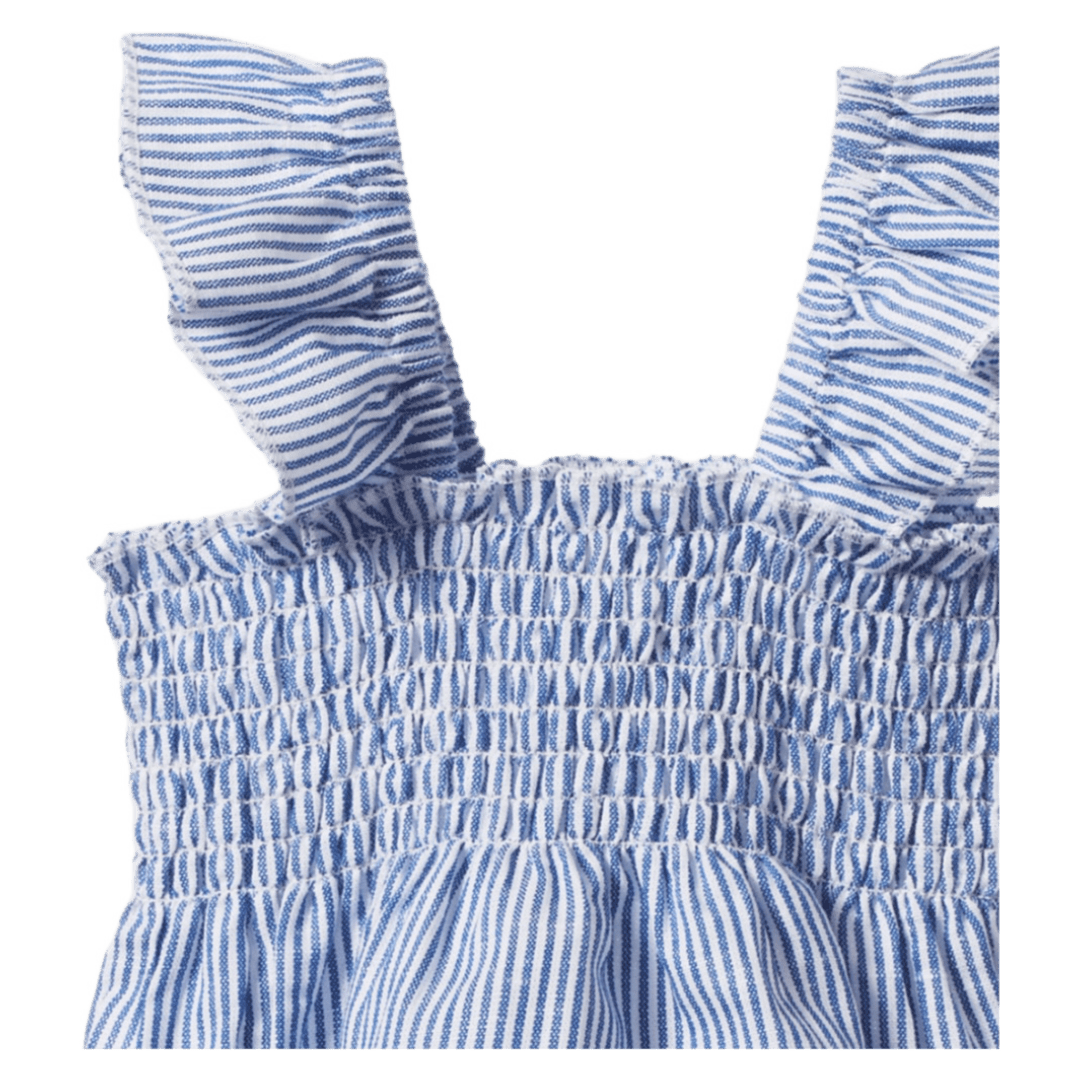 Nature Baby 3-6 Months to 1 Year Gala Suit Linen - Blue Stripe