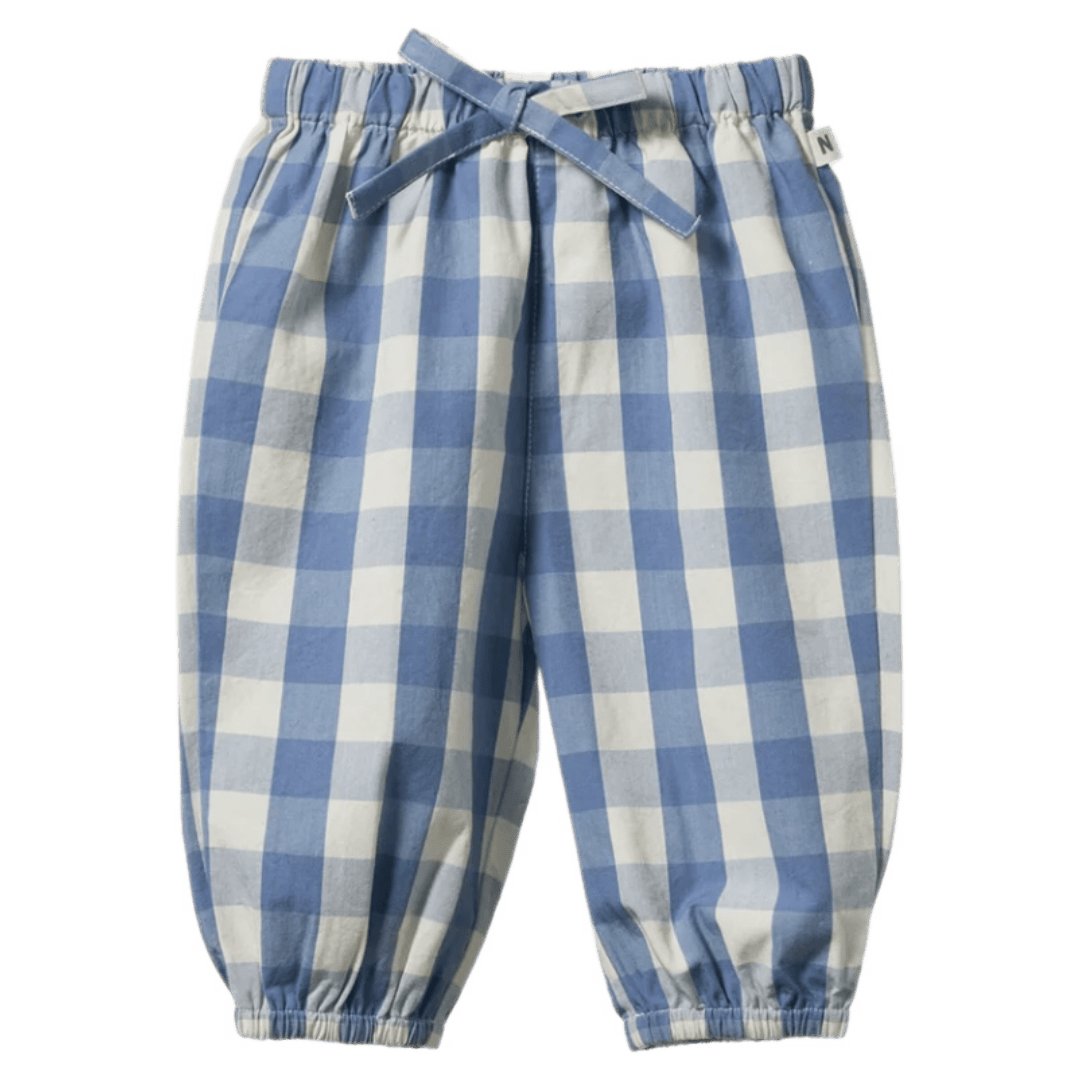 Nature Baby 3-6 Months to 3 Years 3-6M Sunny Pants - Bluebelle Check