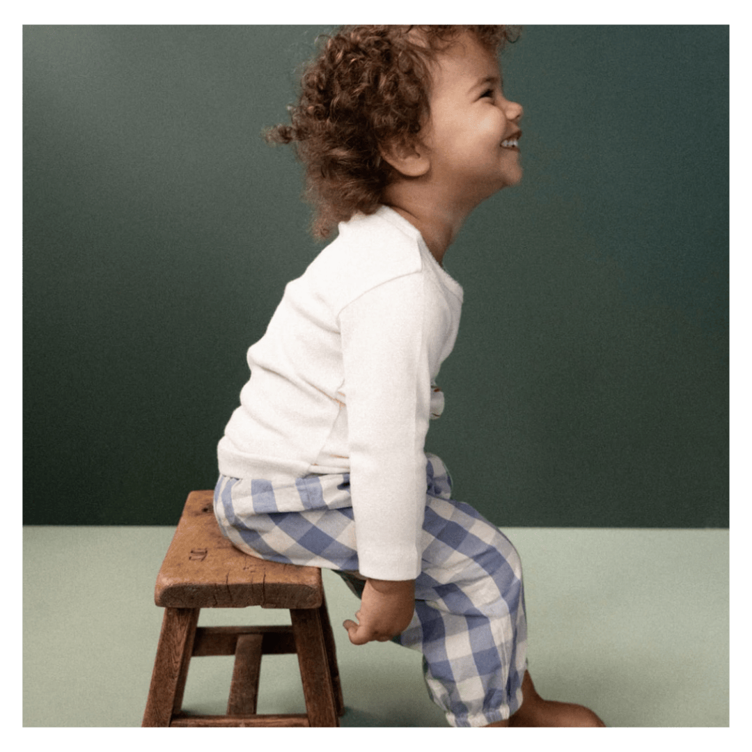 Nature Baby 3-6 Months to 3 Years Sunny Pants - Bluebelle Check