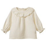 Nature Baby 3-6 Months to 5 Years Ruffle Cameron Blouse - Natural