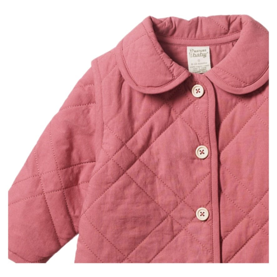 Nature Baby 6-12 Months to 4 Years Marlo Quilted Coat - Carnation