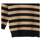 Nature Baby 6-12 Months to 4 Years Merino Knit Pullover - Navy/Caramel Stripe