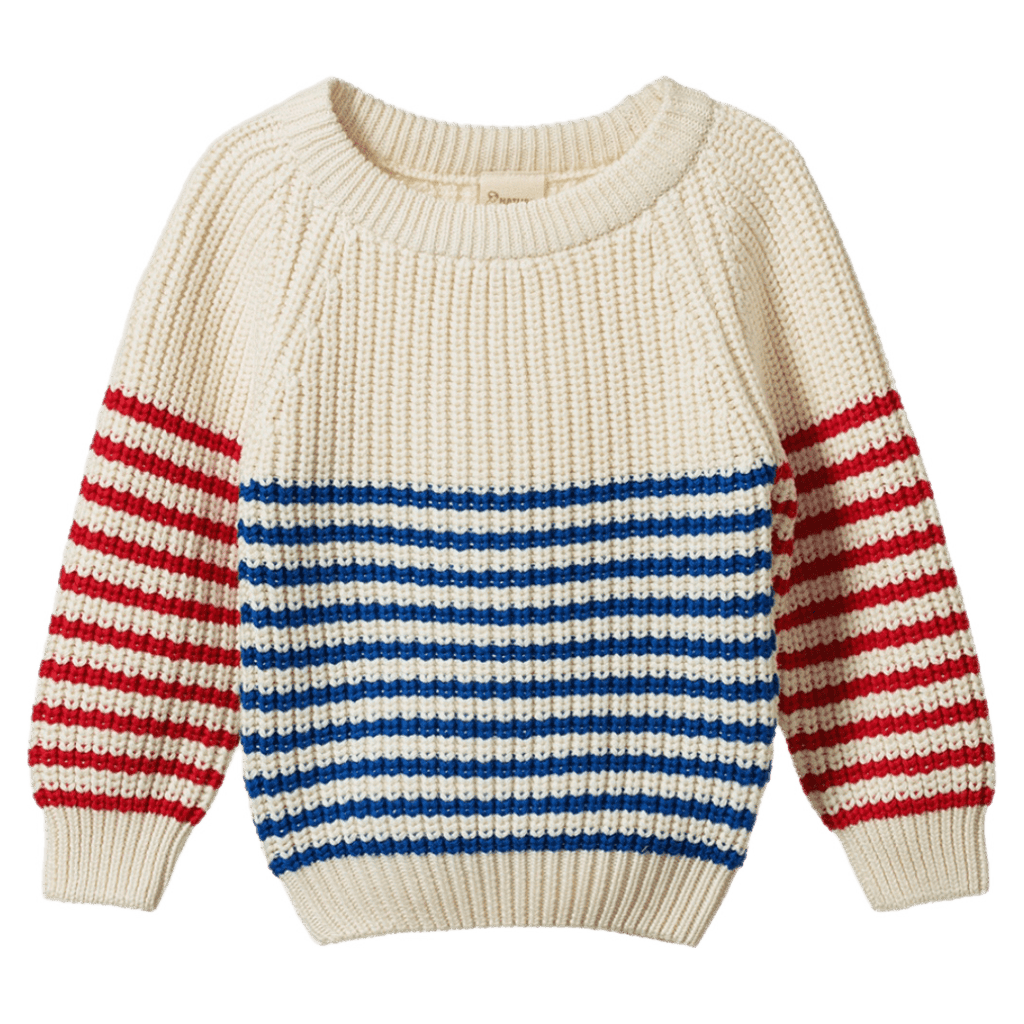 Nature Baby 6-12 Months to 5 Years 6-12M Billy Jumper - Mariner/Red Sailor Stripe