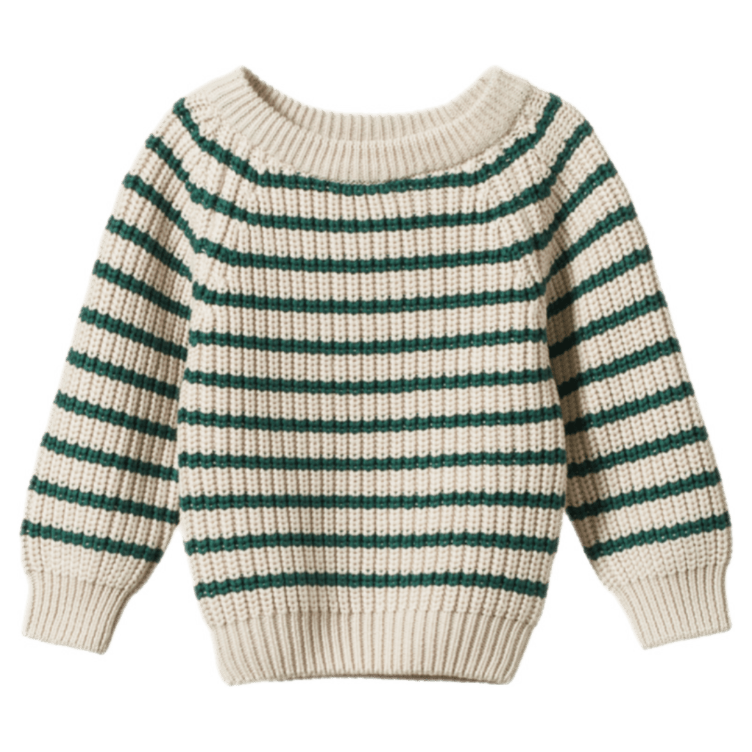 Nature Baby 6-12 Months to 5 Years 6-12M Billy Jumper - Pine Sailor Stripe