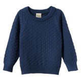 Nature Baby 6-12 Months to 5 Years 6-12M Billy Jumper  Vintage Indigo Basket Knit
