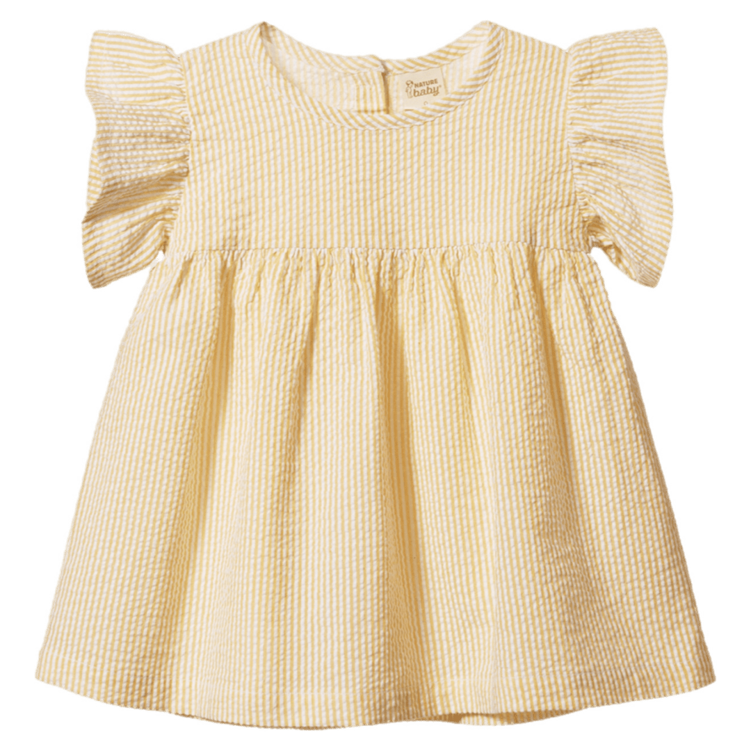 Nature Baby 6-12 Months to 5 Years 6-12M Bonnie Dress - Golden Stripe