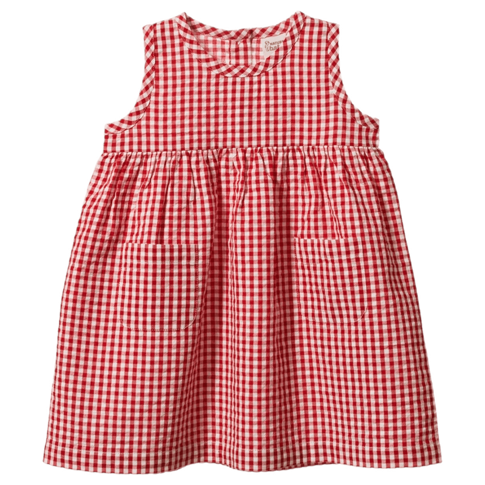Nature Baby 6-12 Months to 5 Years 6-12M Dorothy Dress - Red Gingham
