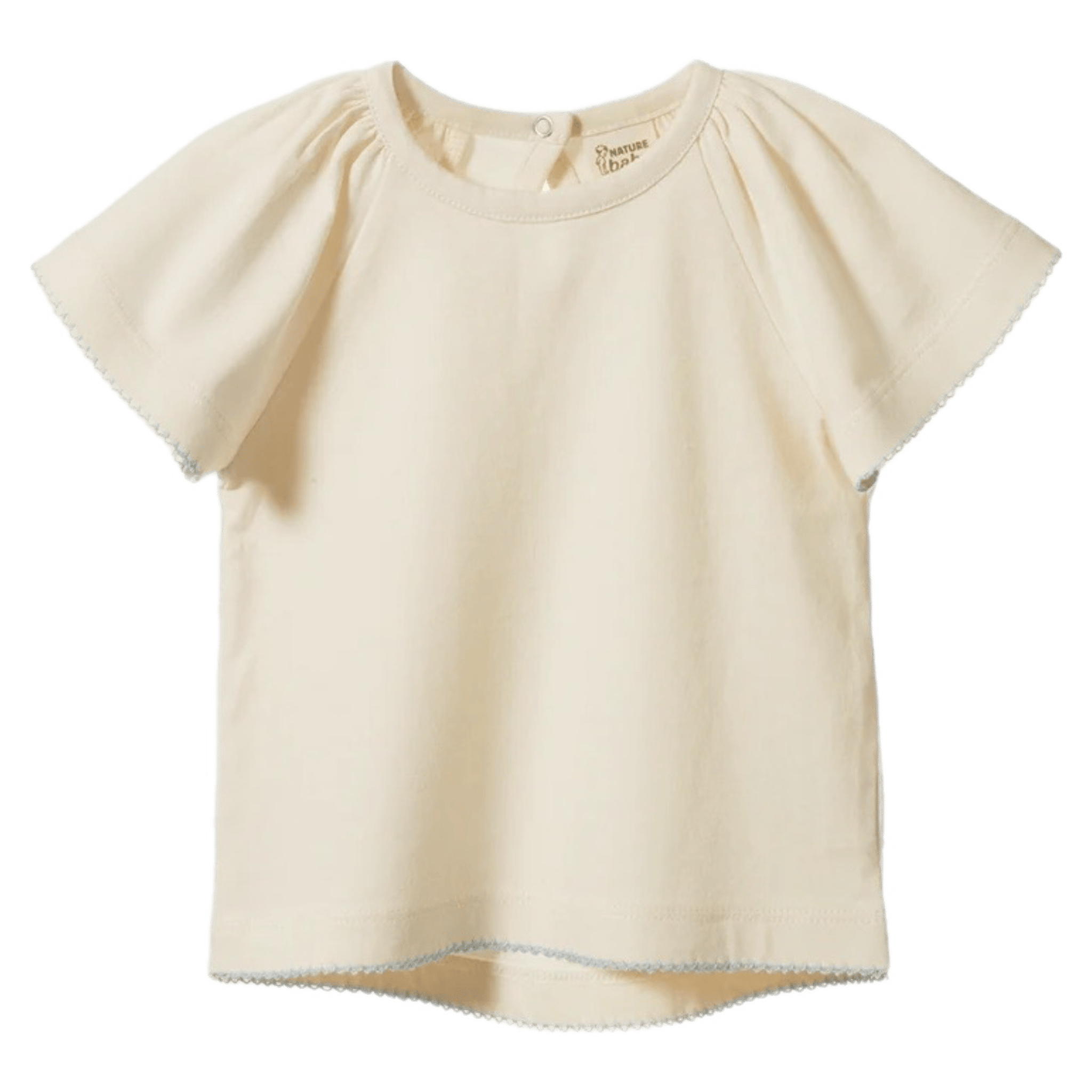 Nature Baby 6-12 Months to 5 Years 6-12M Faye Tee - Natural with Blue
