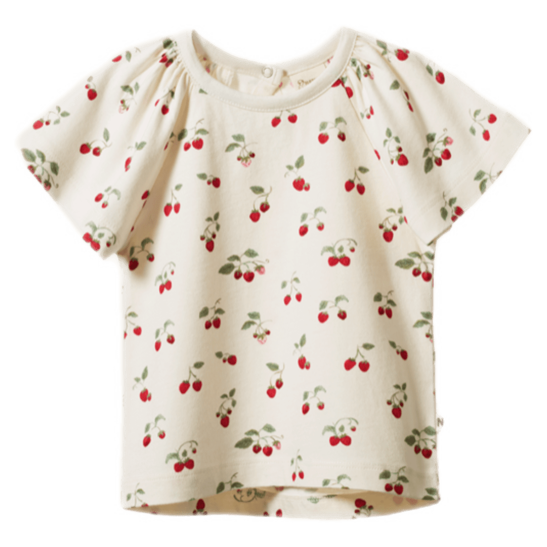 Nature Baby 6-12 Months to 5 Years 6-12M Faye Tee - Strawberry Blush