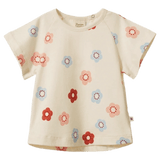 Nature Baby 6-12 Months to 5 Years 6-12M Juniper Tee - Flora Stamp
