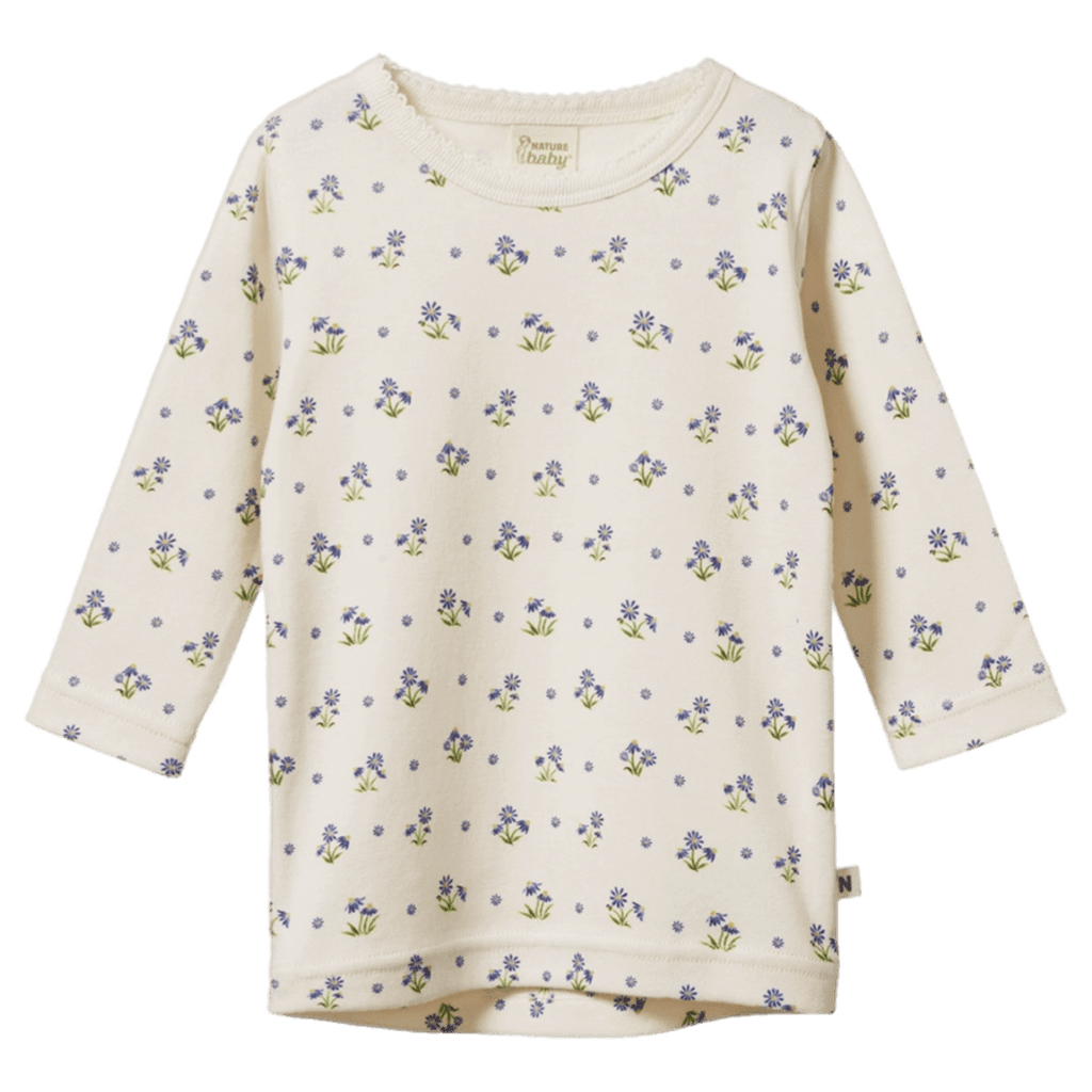 Nature Baby 6-12 Months to 5 Years 6-12M Long Sleeve Cloud Tee - Daisy Daze