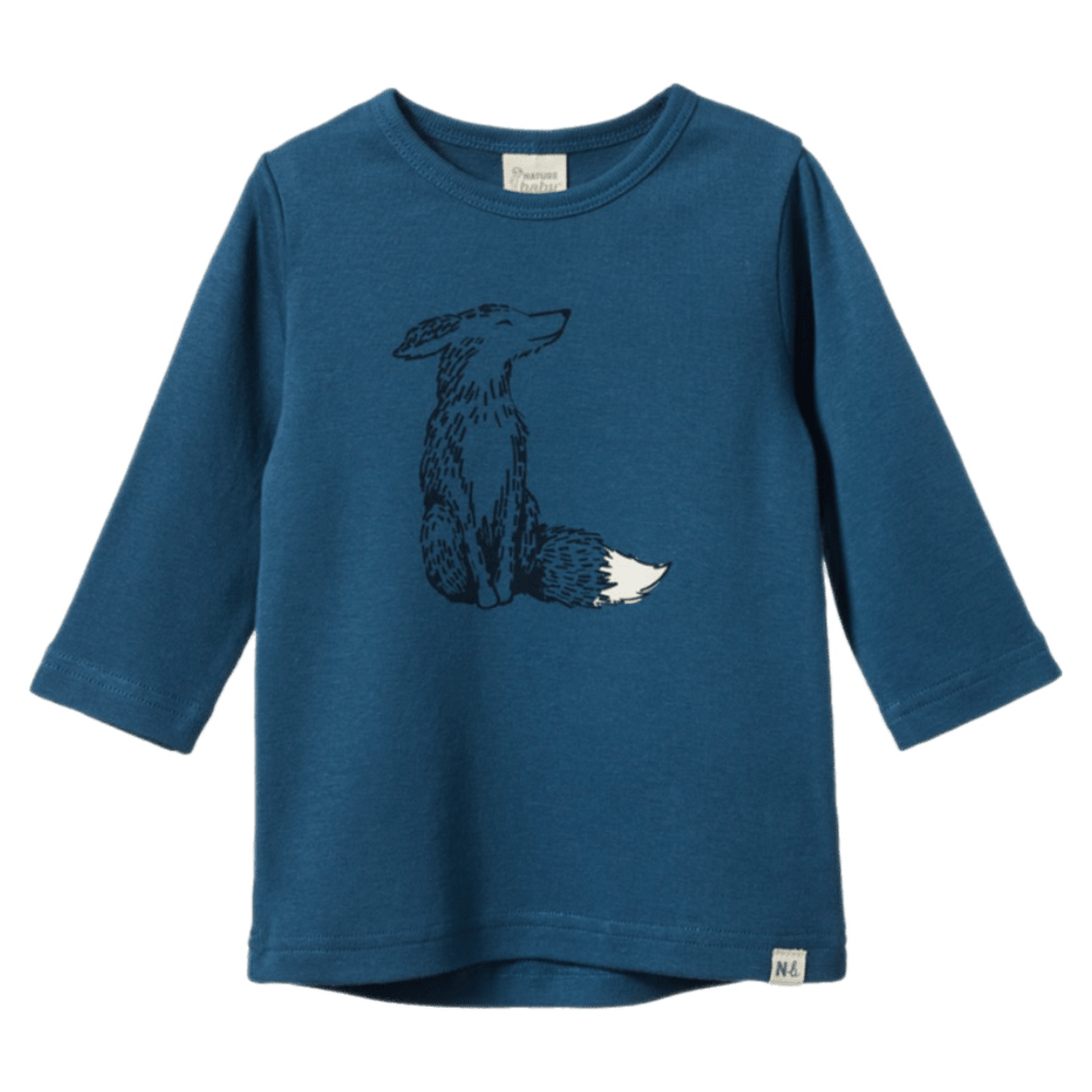 Nature Baby 6-12 Months to 5 Years 6-12M Long Sleeve River Tee - Foxy Teal