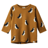 Nature Baby 6-12 Months to 5 Years 6-12M Long Sleeve River Tee - Puffin Toffee