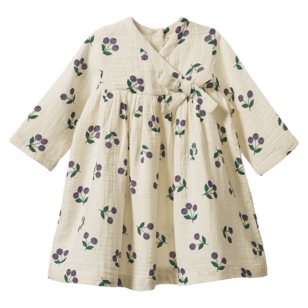 Nature Baby 6-12 Months to 5 Years 6-12M Mabel Dress - Winter Berry Natural