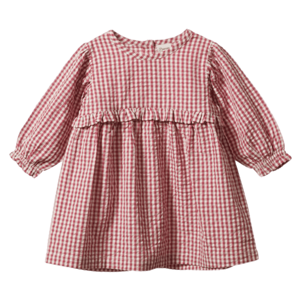 Nature Baby 6-12 Months to 5 Years 6-12M Nora Dress - Jam Check