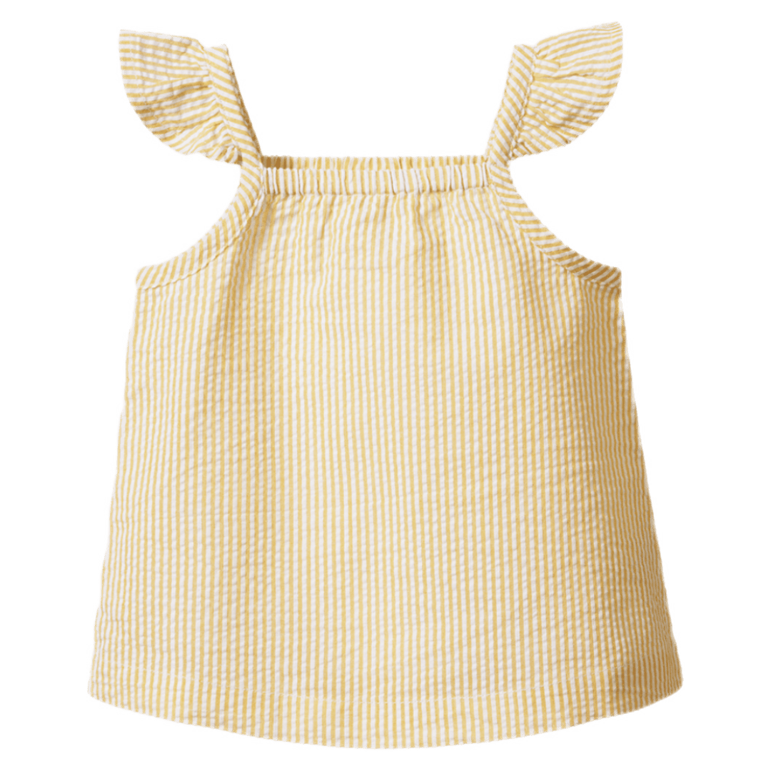 Nature Baby 6-12 Months to 5 Years 6-12M Petal Top - Golden Stripe
