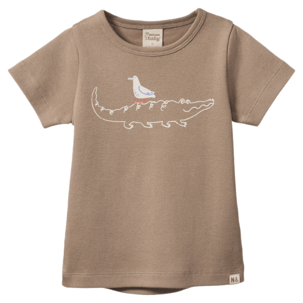 Nature Baby 6-12 Months to 5 Years 6-12M River Tee - Curious Crocodile