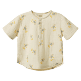 Nature Baby 6-12 Months to 5 Years 6-12M Short Sleeve Caravan Shirt Muslin - Fish Fable