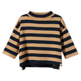Nature Baby 6-12 Months to 5 Years 6-12M Turtle Neck - Navy/Caramel Stripe