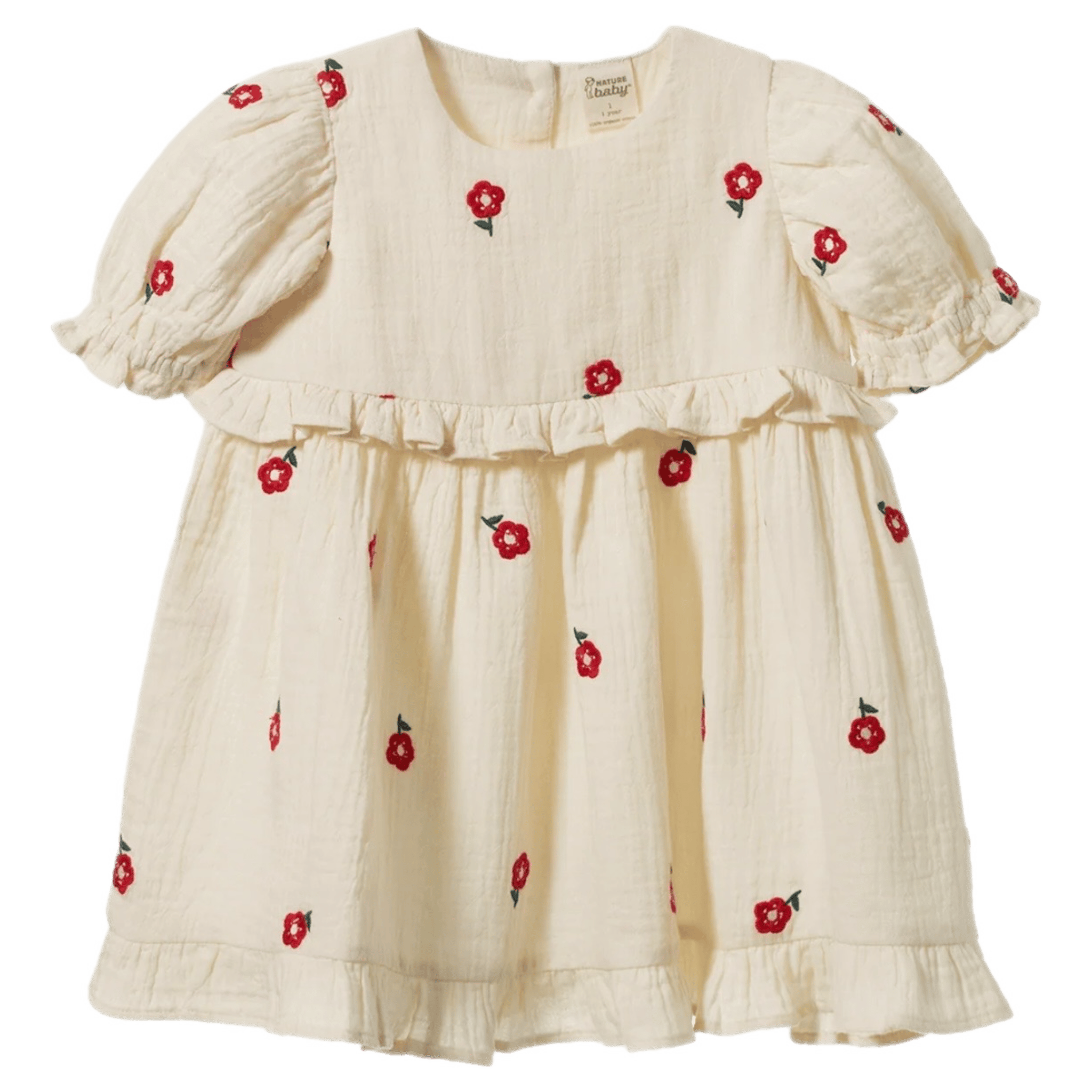Nature Baby 6-12 Months to 5 Years 6-12M Valentina Dress - Red Flora