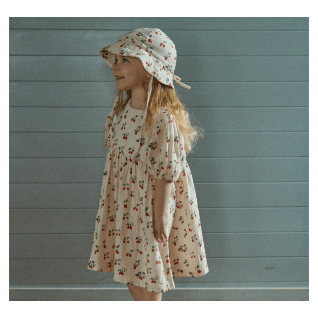 Nature Baby 6-12 Months to 5 Years Albertine Dress Muslin - Strawberry Blush
