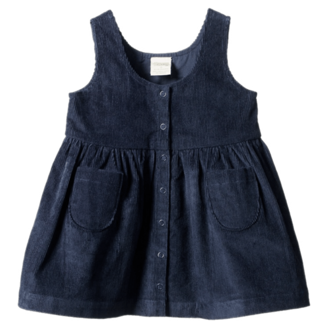 Nature Baby 6-12 Months to 5 Years Amelia Pinafore - Navy