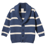 Nature Baby 6-12 Months to 5 Years Benji Jacket - Vintage Indigo/Oatmeal Marl Stripe