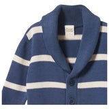 Nature Baby 6-12 Months to 5 Years Benji Jacket - Vintage Indigo/Oatmeal Marl Stripe