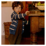 Nature Baby 6-12 Months to 5 Years Benji Jacket - Vintage Indigo/Oatmeal Marl Stripe