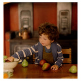 Nature Baby 6-12 Months to 5 Years Benji Jacket - Vintage Indigo/Oatmeal Marl Stripe