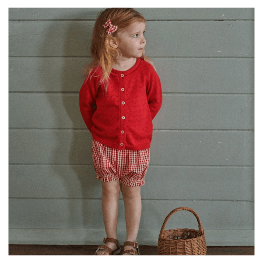 Nature Baby 6-12 Months to 5 Years Betty Shorts - Red Check