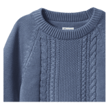 Nature Baby 6-12 Months to 5 Years Billy Jumper - Dusky Blue Cable