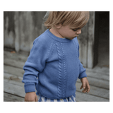 Nature Baby 6-12 Months to 5 Years Billy Jumper - Dusky Blue Cable