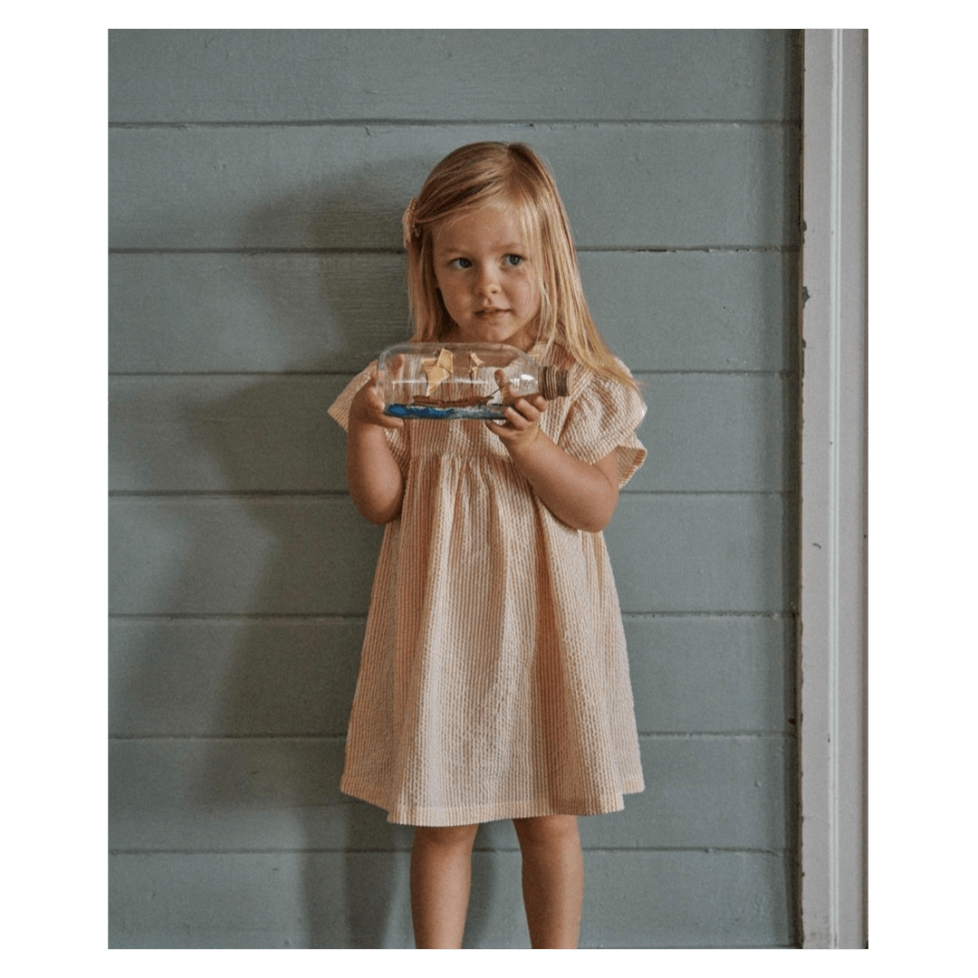 Nature Baby 6-12 Months to 5 Years Bonnie Dress - Golden Stripe