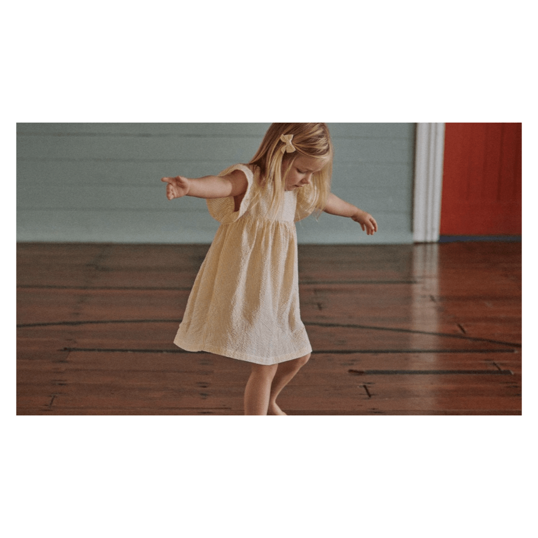 Nature Baby 6-12 Months to 5 Years Bonnie Dress - Golden Stripe