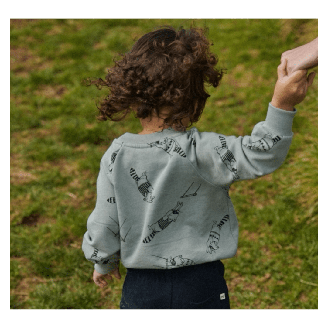 Nature Baby 6-12 Months to 5 Years Emerson Sweater - Raccoon Rhapsody