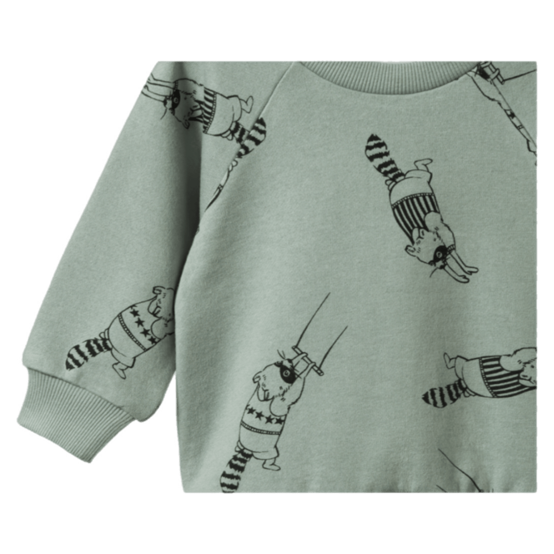 Nature Baby 6-12 Months to 5 Years Emerson Sweater - Raccoon Rhapsody