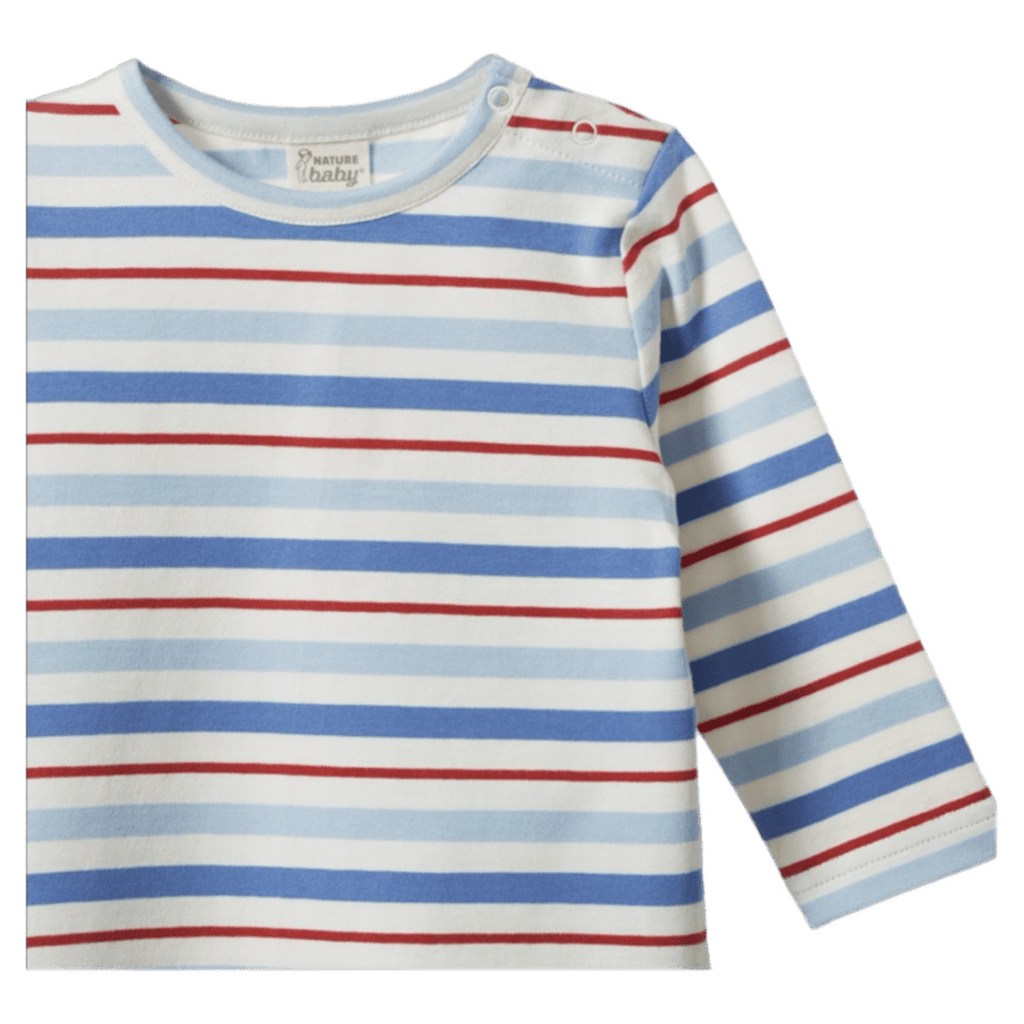 Nature Baby 6-12 Months to 5 Years Everyday Tee - Surf Stripe