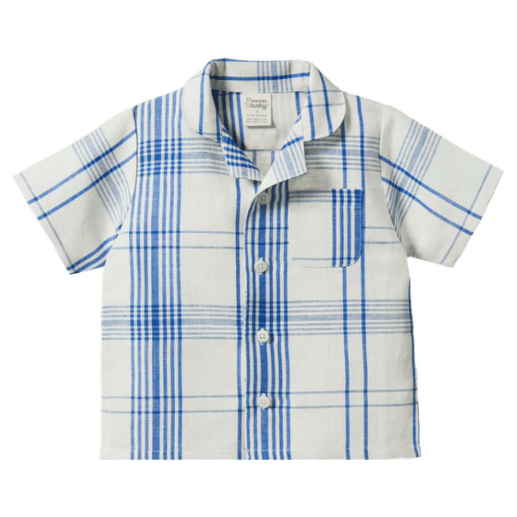 Nature Baby 6-12 Months to 5 Years Guthrie Shirt Linen - Clyde Check