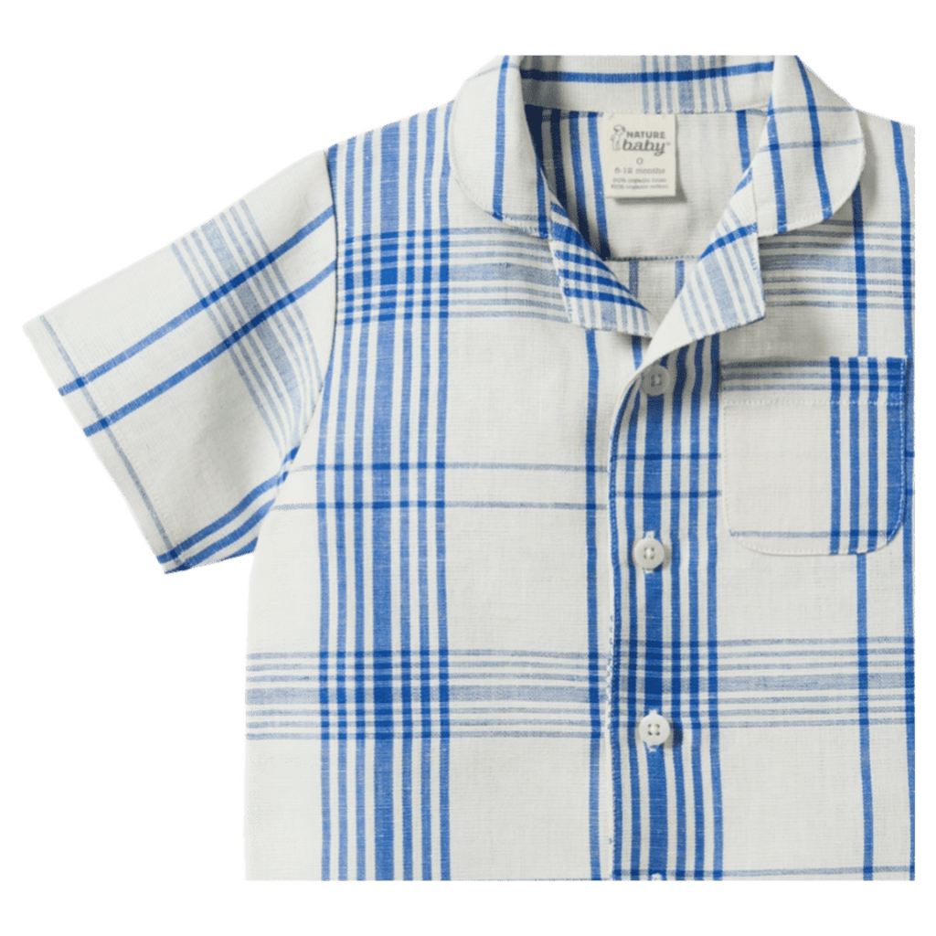 Nature Baby 6-12 Months to 5 Years Guthrie Shirt Linen - Clyde Check