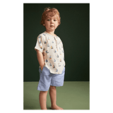 Nature Baby 6-12 Months to 5 Years James Shorts Linen - Blue Stripe