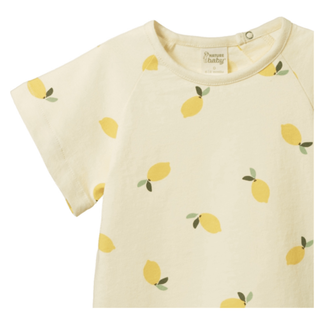Nature Baby 6-12 Months to 5 Years Juniper Tee - Lemon Cream