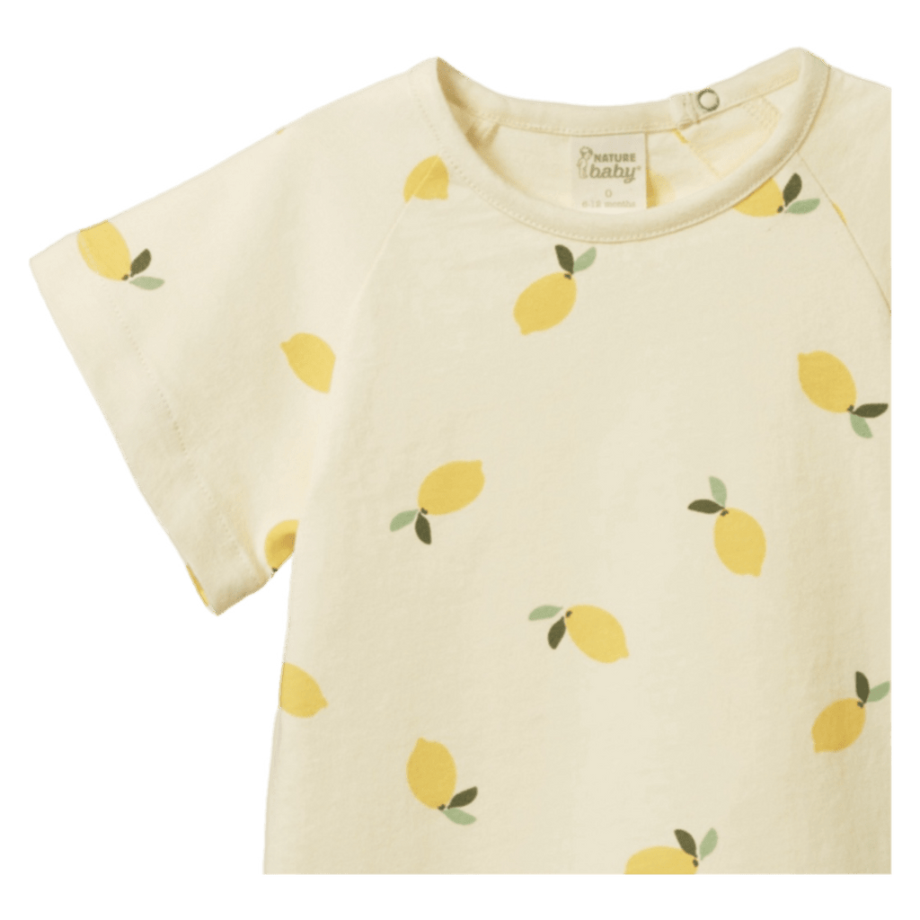 Nature Baby 6-12 Months to 5 Years Juniper Tee - Lemon Cream